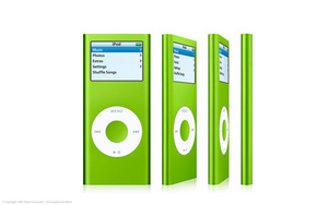 Плеер iPod Nano зеленый.