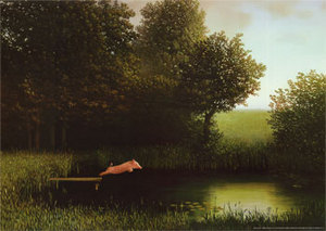 Michael Sowa Print - Swine Lake