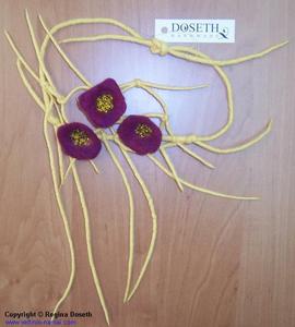 Felt Triple-Flower Necklace