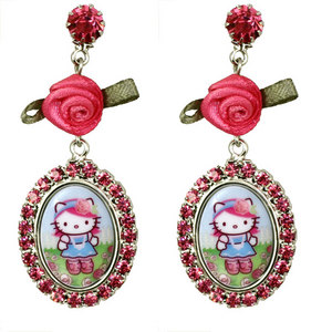 Tarina Tarantino ROSE CAMEO DROP EARRINGS