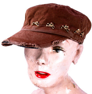 Chocolate Skull Cadet Cap,Brokedown Hats