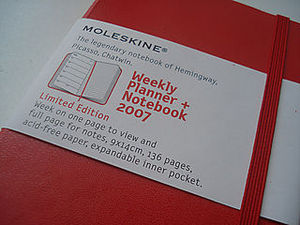 Moleskine weekly planner+notebook 2008