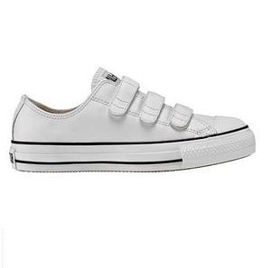 converse white leather 3 strap