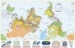 upside-down world map