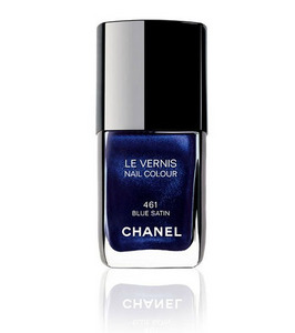 CHANEL blue satin