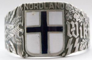 Finnish Silver Ring waffen-SS "Nordland", "Wiking"