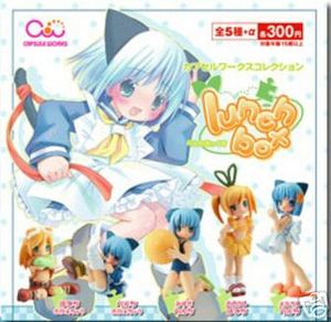 Toy's work Lunch Box Cute girl Gashapon Figure DGP x5