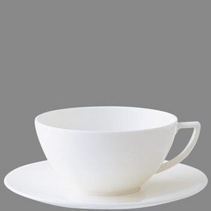 Wedgwood Jasper Conran White Teacups  & Saucer S/s 0.15ltr