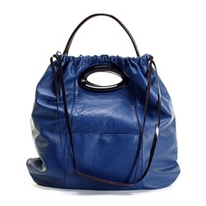 Drawstring Leather Tote