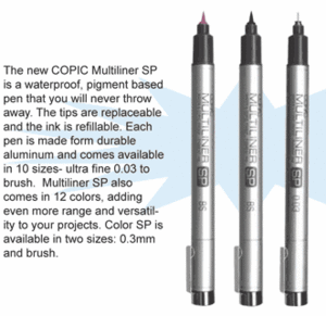 артпены и линеры copic