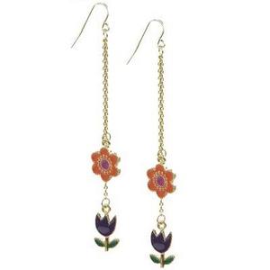 fresh flower earrings