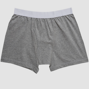 PLAIN GREY MARL JERSEY TRUNKS