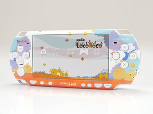 Виниловое покрытие с обоями на Sony PSP Slim Loco Roco