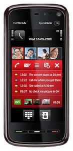 Nokia 5800 XpressMusic blue , red