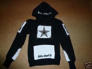 TOKIO HOTEL SWEATER BILL KAULITZ !!!!! NEW BLACK L