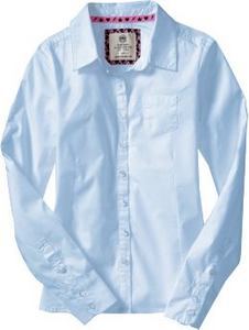 Girls Crisp Button-Front Shirts