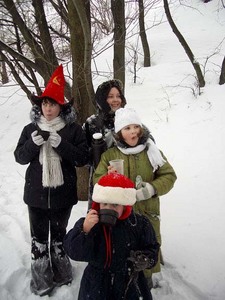 Поездка за город зимой с термосом и бутерами!