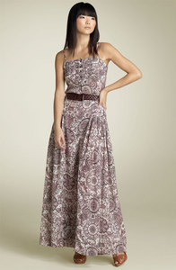 L.A.M.B. 'Henna' Belted Cotton Maxi Dress