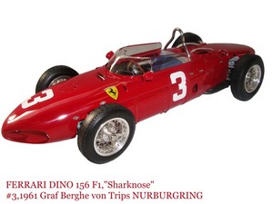 FERRARI DINO 156 F1,"Sharknose" #3,1961 Graf Berghe von Trips NURBURGRING(GP Deutschland) 1:18