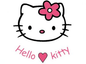 много вещей и аксессуаров hello kitty