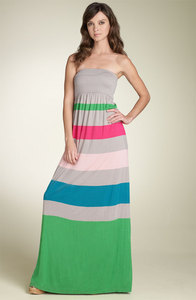 Juicy Couture Stripe Strapless Maxi Dress