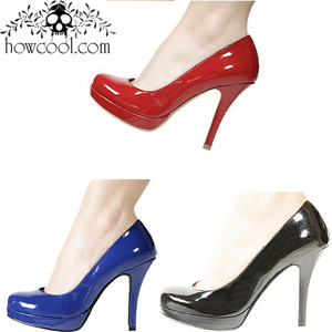 Babe 4.5 Inch Covered Heel Pump