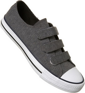 GREY VELCRO PUMP