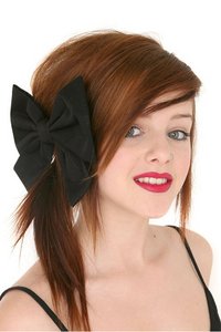 Large Black Bow