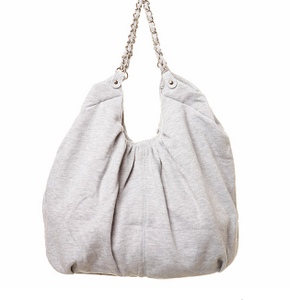 Jersey Chain Handle Hobo Bag