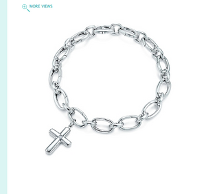 Tiffany Cross Charm and Bracelet