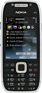 Nokia E75 Silver Black