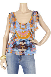 Diane von Furstenberg   Esperanza silk chiffon top