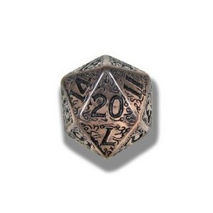 Carved Elvish Dice Set (Transparent and Black)