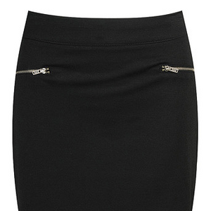 Zipper Trim Skirt