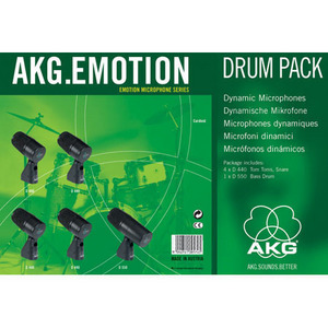 AKG Emotion Drum Pack комплект для озвучивания ударной установки D440x4шт.+D550+кейс+DVD-диск школа игры T.Hapke