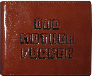 Embroidered Bad Mother Fucker Leather Wallet