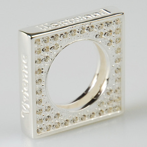 Pave Square Ring Clear Vivienne Westwood