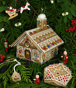 The Victoria Sampler Gingerbread Stitching House and Accessories