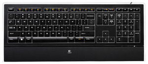 Logitech Illuminated Keyboard Black USB