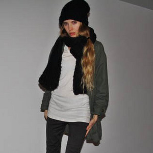 Oversized black scarf