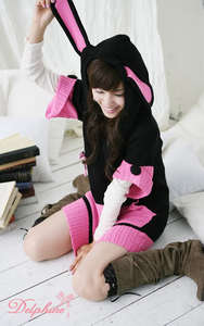 Kawaii Knit Rabbit Long Ears Hood