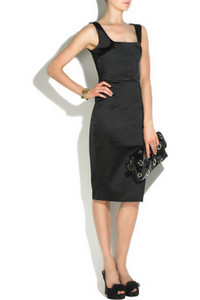 D&G Dolce & Gabbana's black satin dress