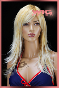 Long Blonde Hair Wig Perruque Party Cosplay 6105