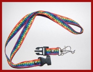 RAINBOW LANYARD JEANCHAIN KEY RING STRAP