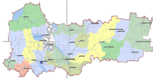 Настенная карта Вологодской области