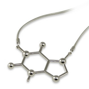 Caffeine Molecule Necklace