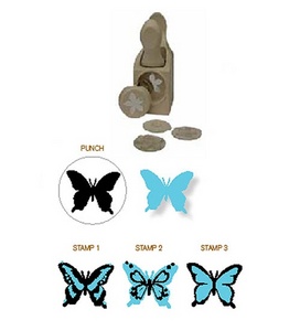 Butterfly Stamp and Punch by Martha Stewart Crafts