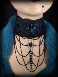 Prom Postmortem--Gothic Chandelier Corset Choker Necklace