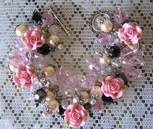 ROSE GARDEN - A HAND-BEADED VICTORIAN CHARM BRACELET