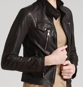 D&G  Cropped Leather Bomber Jacket